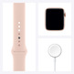 Apple Watch Series 6 GPS 44mm Caja de Aluminio en Oro/Correa Deportiva Rosa Arena