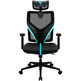 Silla Ergonómica Thunder X3 Yama 1 Negro/Cyan